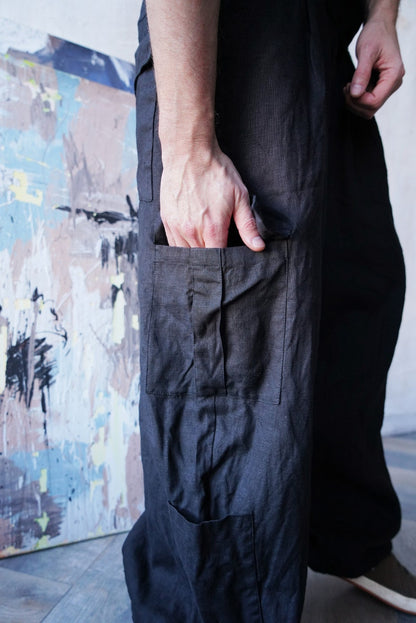 Harem linen pants for men, Lounge pants, Linen trousers, Mans organic pants, Natural flax trousers, Spring Summer trousers