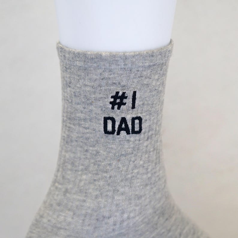 Custom Embroidered Dad Socks, Cotton Blend, Father's Day Gift