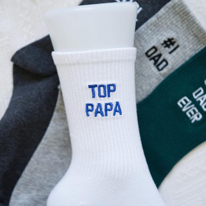 Custom Embroidered Dad Socks, Cotton Blend, Father's Day Gift