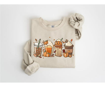 Fall Coffee Sweatshirt, Fall Sweater, Pumpkin Spice Sweatshirt, Cute Fall Sweater, Womens Fall Sweater, Coffee Sweatshirt, Unisex Plus size
