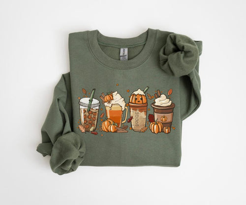 Fall Coffee Sweatshirt, Fall Sweater, Pumpkin Spice Sweatshirt, Cute Fall Sweater, Womens Fall Sweater, Coffee Sweatshirt, Unisex Plus size