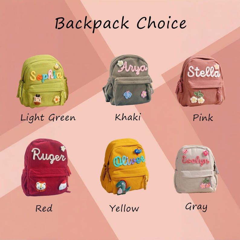 Custom Toddler Backpack, Personalized Backpacks With Name Gift, Children's School Bag for Girls Boys Kids Preschool