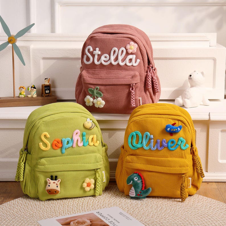 Custom Toddler Backpack, Personalized Backpacks With Name Gift, Children's School Bag for Girls Boys Kids Preschool