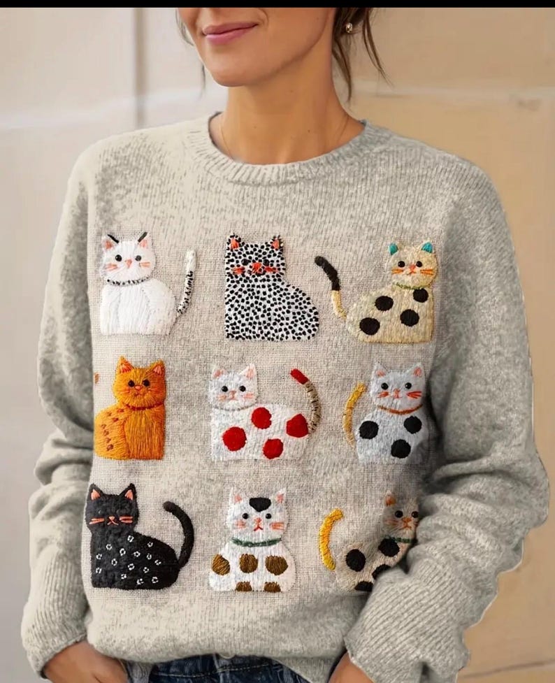 cat lover’s jumper - Print Pattern