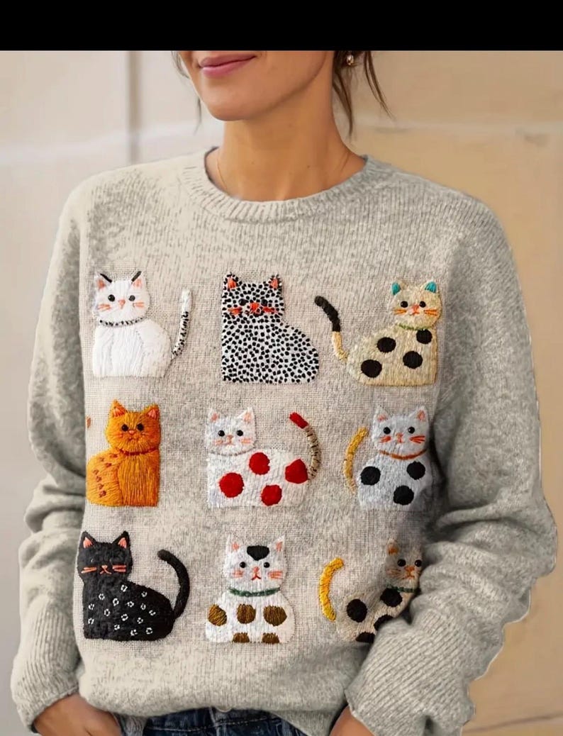 cat lover’s jumper - Print Pattern
