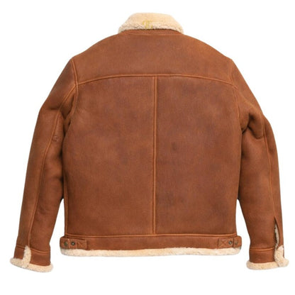 Brown Faux Fur Leather Jacket – Winter Biker Style