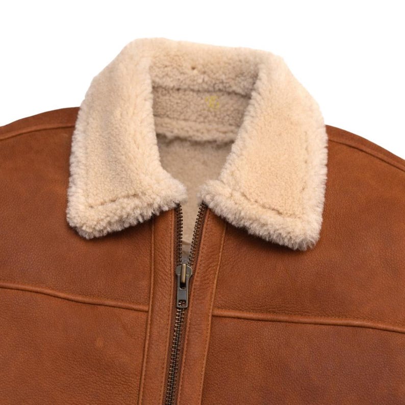 Brown Faux Fur Leather Jacket – Winter Biker Style