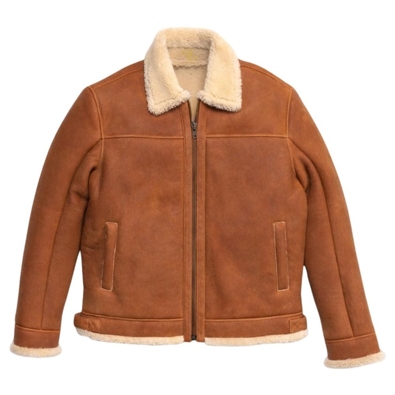 Brown Faux Fur Leather Jacket – Winter Biker Style