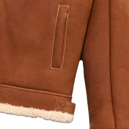 Brown Faux Fur Leather Jacket – Winter Biker Style