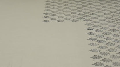 Handmade Cotton Canvas Tote Bag, White & Blue Floral Block Print Shoulder Bag, Eco Friendly Market Beach Shopping Tote Reusable Gift Bag You